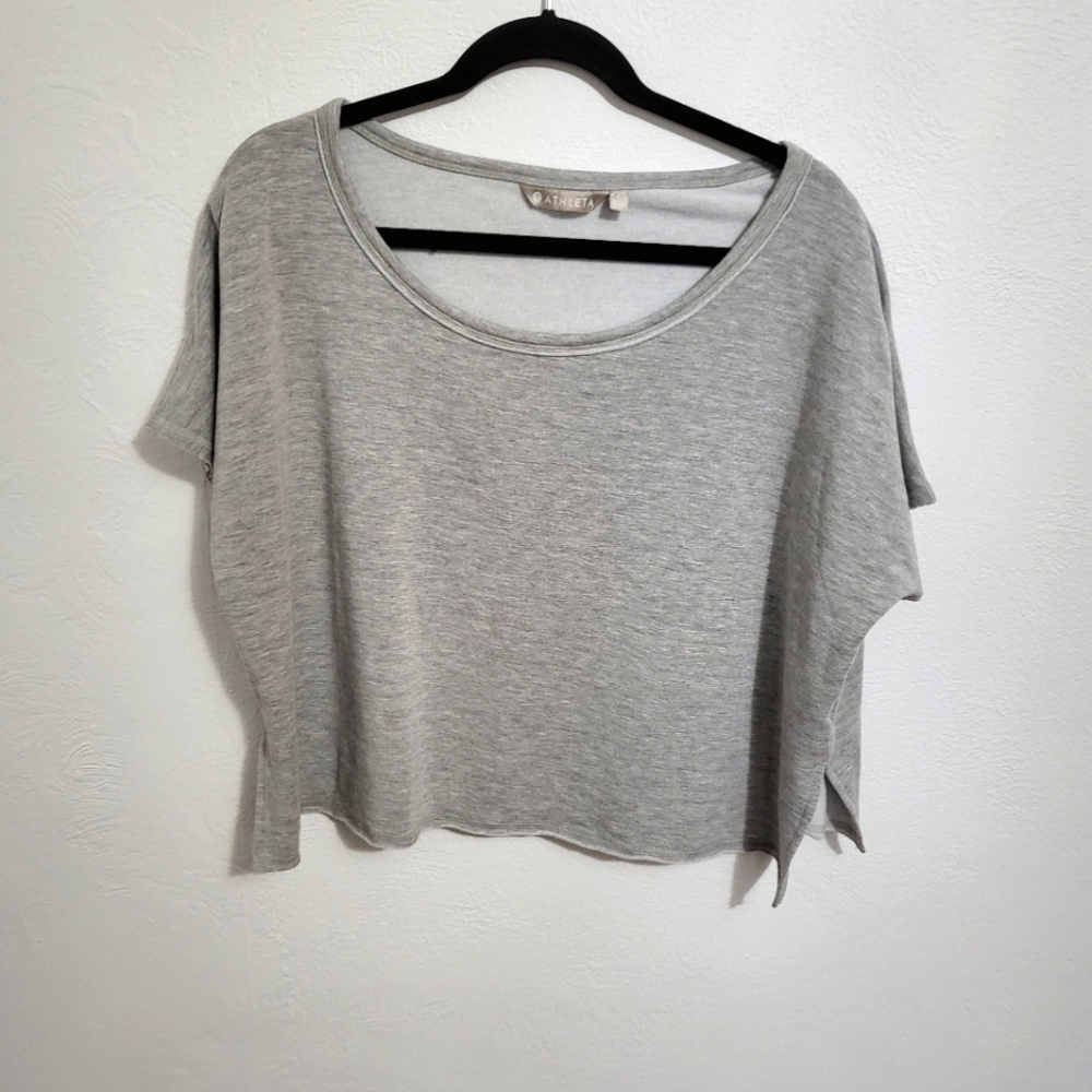 Athleta Cropped Oversized Top Size Large